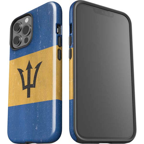 Barbados Flag Distressed iPhone 15 Pro Max Impact Case